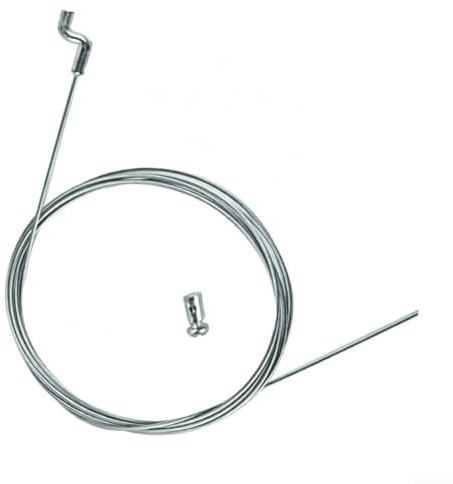 DAZZLEEX Cavo acceleratore 1,5 m kit di riparazione gas con punte Z e S morsetto cavo per tosaerba Tiller spazzola argento