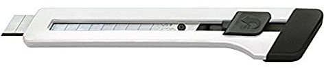 Cúter edding M 9 - 1 cúter en blanco - Cúter en práctico formato pequeño - Cúter de uso general, de alfombra, de papel pintado - Cuchillas de recambio disponibles
