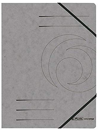 Herlitz Eckspannmappe Quality, A4, Karton, dunkelgrau, 5 Stück