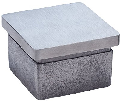 CROSO Endkappe eckig für Vierkantrohr 40x40 mm | Edelstahl V2A geschliffen | 1 Stück