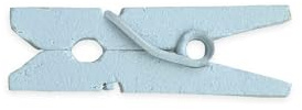 LWR CRAFTS Mini pinces à linge en bois 15 couleurs 100 par paquet 1 2,5 cm (bleu clair)