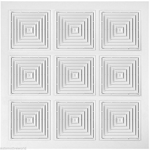 Suspended Ceiling Panel 595mm x 595mm / 23.5 x 23.5 Ceiling Tile Grid Square Screen Diffusers Air Vent Grille RS