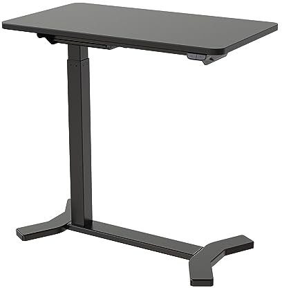 ESMART EAC-121BB 70 x 40 cm Schwarz - Mobiler stufenlos elektrisch höhenverstellbarer Beistelltisch 65-103 cm auf Rollen für Couch, Bett, Kinderzimmer und Homeoffice