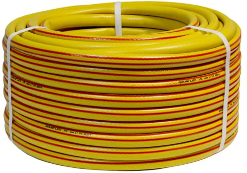 BONERVA | Manguera AQUAFLEX | Manguera de PVC para jardinería, agricultura y uso doméstico | 8 BAR presión (50 Metros rollo, 15mm interior)