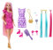Barbie Poupée Mannequin Ultra Chevelure, Poupée Cheuveux Ultra Longs Arc-en-Ciel, Robe Motif À Pois, 10 Accessoires De Coiffure Et De Mode Inclus, Jouet pour Enfant de 3 Ans Et Plus, HKT96