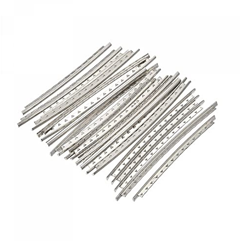 sourcing map Tastiera per chitarra acustica, 20 tasti, 2 mm, colore argento per chitarra di ricambio, confezione da 40