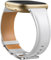 Dirrelo Echtes Leder Armband Kompatibel mit Fitbit Versa 3/Sense/Sense 2 für Damen Herren, Lederband Ersatzband, Weiß