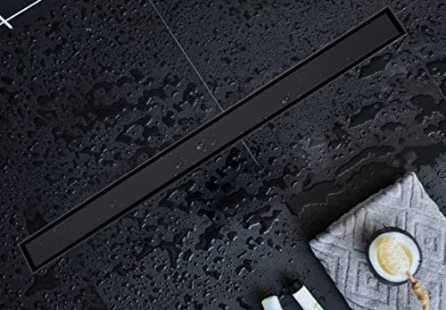 Duschrinne DR2 1000 mm Komplettset inkl. Designrost LECH schwarz