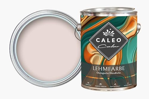 Caleo Color Clay Paint Flower Splendour Dusky Pink, 2.25 Litres - Ecological Wall Paint for Living Room etc. - High Coverage, Drip-Free, Odourless