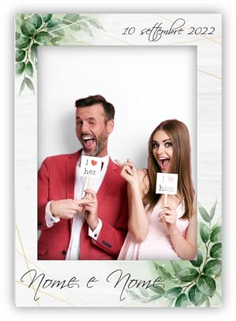 Cornice Selfie Matrimonio Photo Booth 70x100 cm Personalizzata Grafica 2 | per ricevimento, foto sposi, invitati, festa matrimonio, corner fotografico e ricordi da condividere