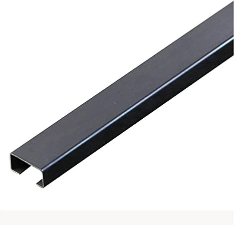 Edelstahl-Kabelkanal, Quadratischer Kabelkanal, Robust, Trittfest, 1 M Lang, Spiegel/gebürstet, Zwei Optionen, 11 Farben, Geeignet For Zuhause, Büro, Lager, Wand(Mirror Black Titanium,20*10mm)