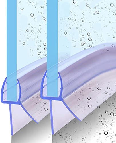 KOOBON Duschdichtung Gebogen 2x 90cm Ersatzdichtung Glasstärke 4mm 5mm 6mm | Runddusche Dichtung Viertelkreisdusche Duschkabinen Badwanne Duschtürdichtung Wasserabweiser Schwallschutz Spritzschutz