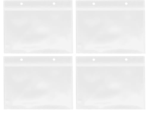 STOBOK 20Pcs Photo Album Inner Pages Clear Plastic Sleeves 4 Pocket Photo Pockets Replacement Refills for Scrapbooking Albums and Ring Binder Storage
