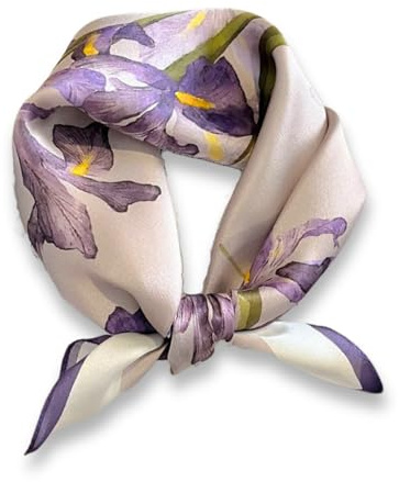 PoeticEHome Bufanda de seda de morera 100% pura para mujer, pañuelo cuadrado 68x68cm, accesorio para cabeza cuello regalo empaquetado