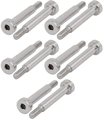 XYWHPGV 10 Stück 304 Edelstahl Innensechskant-Schulterbolzen 5mm Schulterdurchmesser 25mm Schulterlänge M4 Gewinde(2abf9 89748 0e50f b2433 b9e94 0f73b
