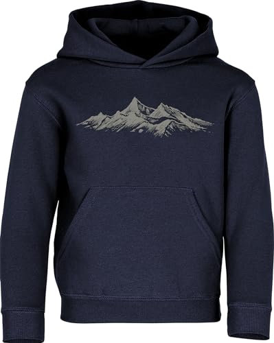 Baddery Kletter Pullover für Jungen : Alpengipfel - Kinder Sport Kleidung Outdoor - Sweatshirt Klettern Ausrüstung Zubehör (Navy 164)