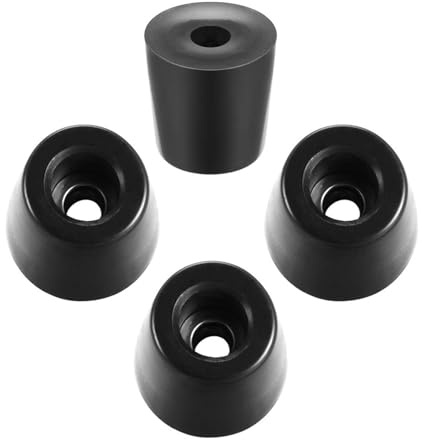 Recogwood Runde Gummifüße, D20 mm x 16 mm x H 20 mm, rutschfeste Möbelfüße, Gummi-Pads, Protektoren für Schrank, Schreibtisch, Couch, Stuhl, 4 Stück