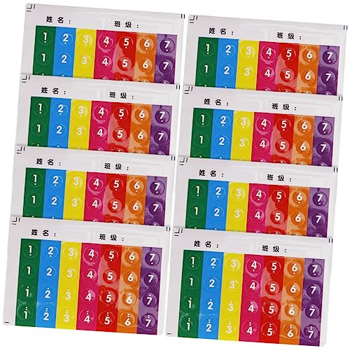 Toyvian Notenaufkleber für Panflöte 8 Stück ohne Kleberückstände Leicht Ablösbar Übungszubehör für Anfänger mit Klaren Tonleitern