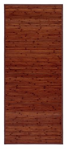 Hogar y Mas Alfombra BAMBÚ Natural Antideslizante (Marrón Oscuro, 150x55cm)