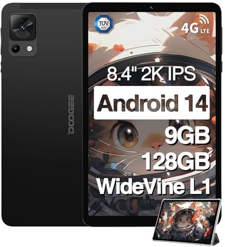 DOOGEE T20 MINI Tablet 8 Zoll, Android 14 Tablet, 9GB RAM + 128GB ROM/TF 1 TB Gaming Tablet, 4G Dual SIM Tablet PC | FHD | 5+13 MP Kamera | 5060mAh Akku | Bluetooth 5.0, Tablet mit Octa Core Prozessor