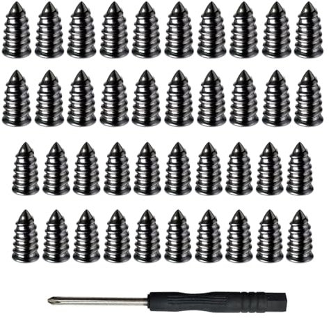 PERSENTU 41Pcs Tyre Repair Kit Rubber Nails with Screwdriver,Two Sizes Tyre Repair Screw Fast Car Puncture Repair Kit, Universal Service Tire Repair Repair Tool Tubeless Kit for Auto Car Motorcycle