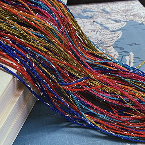 AMEEDA Türvorhang 1 Stück 100 x 200 cm Glitzerschnur, preiswerter Türvorhang, Perlen, Raumteiler, Perlenfransen, Polyesterstoff, Fensterpaneel, 1 x 2 m(Multicolor)