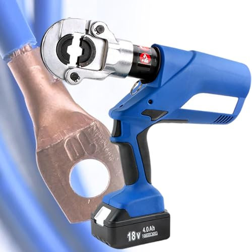 vnmudzeo Pinza Crimpatrice per Terminali, con Matrice di Crimpatura Sostituibile 16-300 Mm² 16-400 Mm², Strumento di Crimpatura per Cavi Idraulici, per Terminali in Rame E Alluminio,300