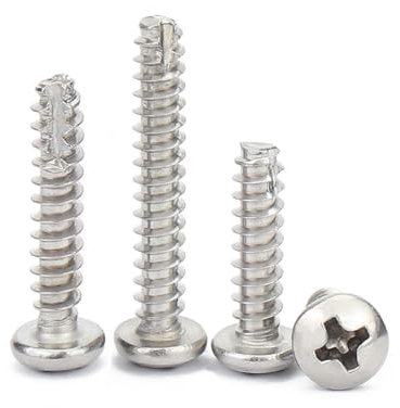 Wildeep 40/60 Stück M3 M3.5 M4 Länge 5–20 mm vernickelte Schneide Schwanz Kreuz Rundkopf Schlitz Phillips selbstschneidende Maschine(14mm,M3(60PCS))