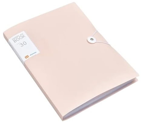 dokumentenaufbewahrungstasche 30/60 Seiten, transparentes Einlagepapier, A4-Aktenordner, Sichtbuch, Dokumenten-Organizer, Tasche, Büro, Schulbedarf, Schreibwaren ordner(Light Pink 60 Pages)