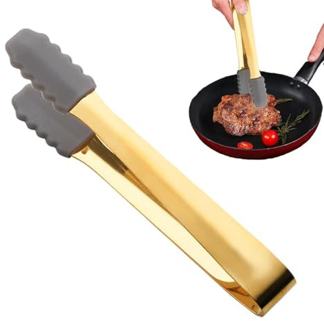 Pinze Per Ghiaccio In Acciaio Inox Con Impugnatura In Silicone Antiscivolo, Pinza Per Alimenti In Acciaio Inox, Pinza Per Zollette Di Zucchero In Silicone Antiscivolo Per La Cucino Del Caffè