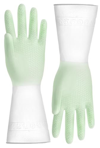Gants De Nettoyage Ménagers - Gants En Caoutchouc Pour La Vaisselle Et Les Tâches Ménagères | Gants De Ménage Imperméables, Gants De Cuisine Pour La Vaisselle, Le Nettoyage Domestique Et Le Jardinage