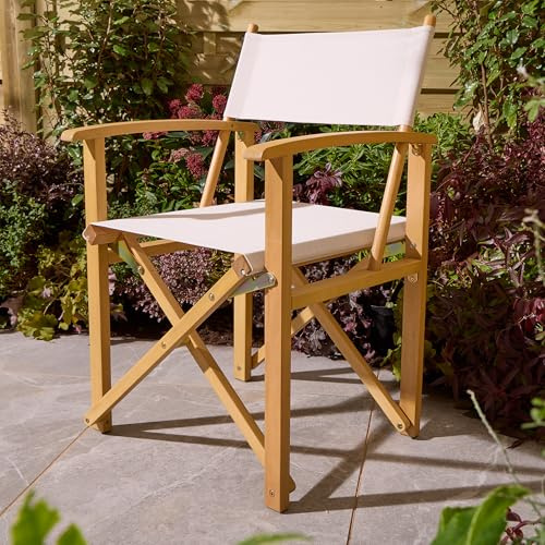Rowlinson Ascot Folding Directors Chair - Natural
