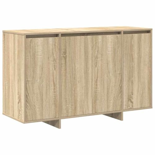 vidaXL Sideboard Sonoma ek 120 x 41 x 75 cm Konstruerat trä, Vardagsrumssideboard, rektangulär, modern förvaring, trä, praktisk möbel, stilren organiserare, mångsidig