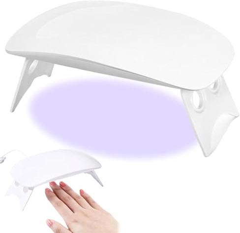 Mini Uv Led Nagellampe, Usb Portable Nageltrockner Für Gelnägel Tragbarer Nageltrockner Für Alle Gelnagellacke, Mini Uv Nagellampe Für Gel Nagellack, Gelnägel, Aushärtungswerkzeug In Mausform (Weiß)