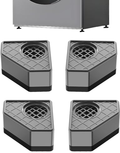 4 PCS Anti Vibration Pads for Washing Machine, Washing Machine Anti Vibration Pads Feet Stabilisers Shock Absorbers, Suitable for Washings Machines Dishwashers and Dryers