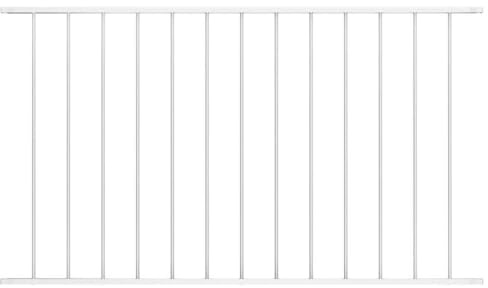 Balkonsichtschutz Gartenzaun,Zaunelement Pulverbeschichteter Stahl 1,63x1 m Weiß für Garten,Terrasse,Balkon