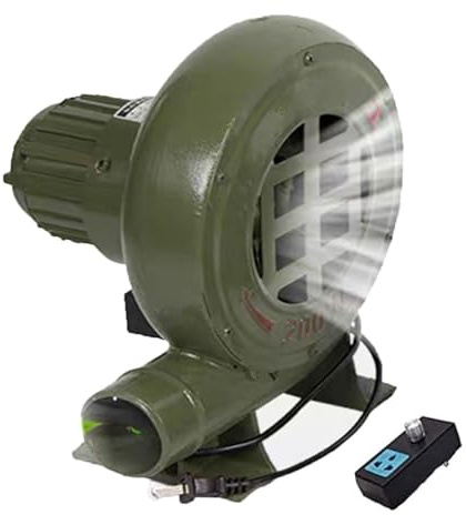JOUFNING 220V Soffiatore Elettrico per Forgia da Fabbro A velocità Variabile, Soffiatore per Barbecue Elettrico con Governatore, per Campeggio/Picnic/attività(150W)