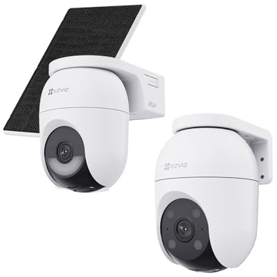 EZVIZ WLAN Überwachungskamera Aussen C8c 4MP und Akku-Kamera CB8 Lite mit 5W Solarpanel