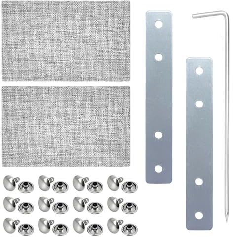 Rolladengurt Reparaturset für 20mm - 23mm Gurtbreite, für MAXI-Gurtband kompatibel, ink. 2 hochwertigen Edelstahl-Platten, Rollladen-Reparaturkit ohne Gurt für Rollos, Jalousien und Sonnenschutz