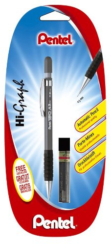 Pentel Druckbleistift, 4 mm, grauer Korpus + 1 Minenetui