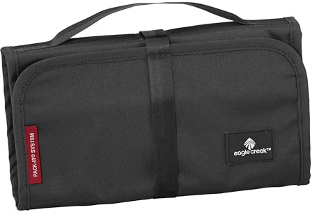 Eagle Creek Kulturbeutel Pack-It Original Slim Kit Hygienetasche mit Spiegel I Organisation für die Reise und für Zuhause I Koffer- und Home Organizer, Schwarz