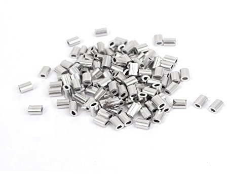 sourcing map 1/50 0,5mm Drahtseil Aluminium Gehäuse Trumpf Kabel Crimpen 100 Stück de DE de