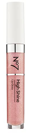 No7 High Shine Lip Gloss - Pink Slip - Moisturizing, High-Shine Lip Gloss with Jojoba Oil for Lips - Hydrating, Longwear Lip Makeup - Non-Sticky Formula (8ml)