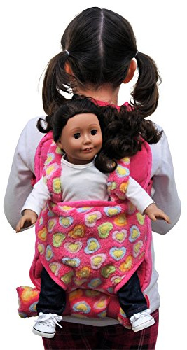 THE QUEEN'S TREASURES Doll Accessories, Pink Baby Doll Backpack Carrier and Doll Sleeping Bag, Compatible for use with 15 and 18 Inch American Girl. Doll NOT Included