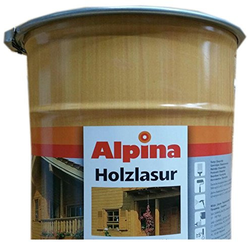 Alpina Universal Holzlasur Lösemitellhaltig 10 Liter Farbton Wählbar, Farbe:Kirschbaum