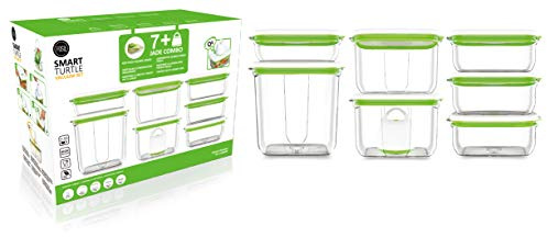 FOSA Recipientes para envasado al vacío + envasadora de vacío - Starter Kit con 2 a 10 recipientes (Envasadora + 7 Recipientes Rectangulares)