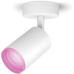 Philips Hue White & Color Ambiance Fugato 1er Spot weiß 1x350lm, dimmbar, 16 Mio. Farben, steuerbar via App, kompatibel mit Amazon Alexa (Echo, Echo Dot), alte Generation