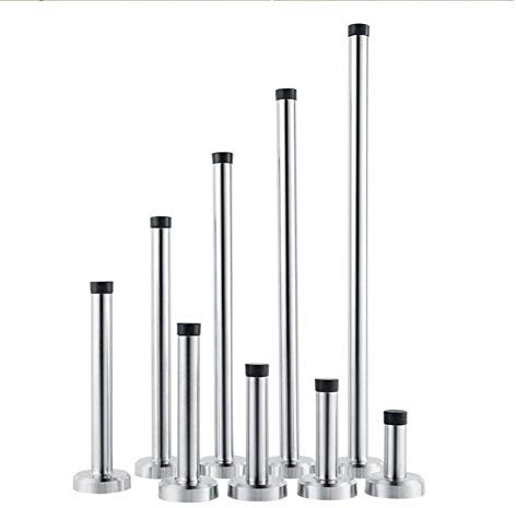 ZPPZ Wandtürstopper Edelstahl Türanschlag Stopper Wandmontage Türstopper Hochleistungs-Edelstahl-Stoßdämpfer-Gummipuffer für die Wand 6cm