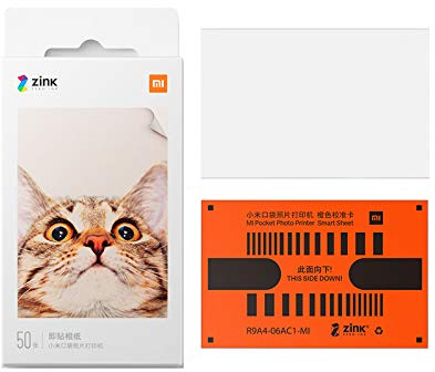 Mijia Druckerpapier für Xiaomi Taschendrucker, 50 Blatt, 3 x 50 mm, 50 Stück