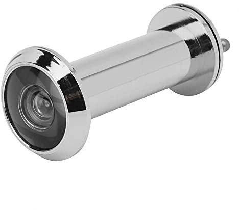 Visionneuse de porte, judas de sécurité antivol à angle de vision de 220 degrés pour épaisseur de porte 55-90mm(Brillant)
